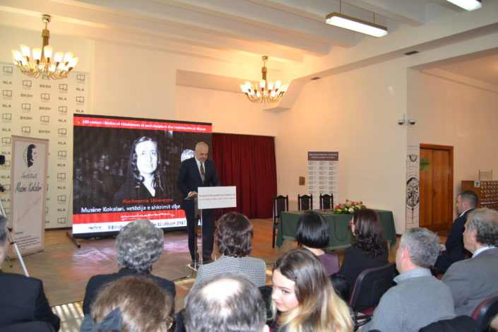 The Prime Minister of Albania, Mr Edi Rama holding his speech